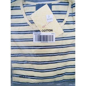 QVC Denim and Co. Banana Yellow Women's Shirt Cotton Crew Neck Size 3XL A55425